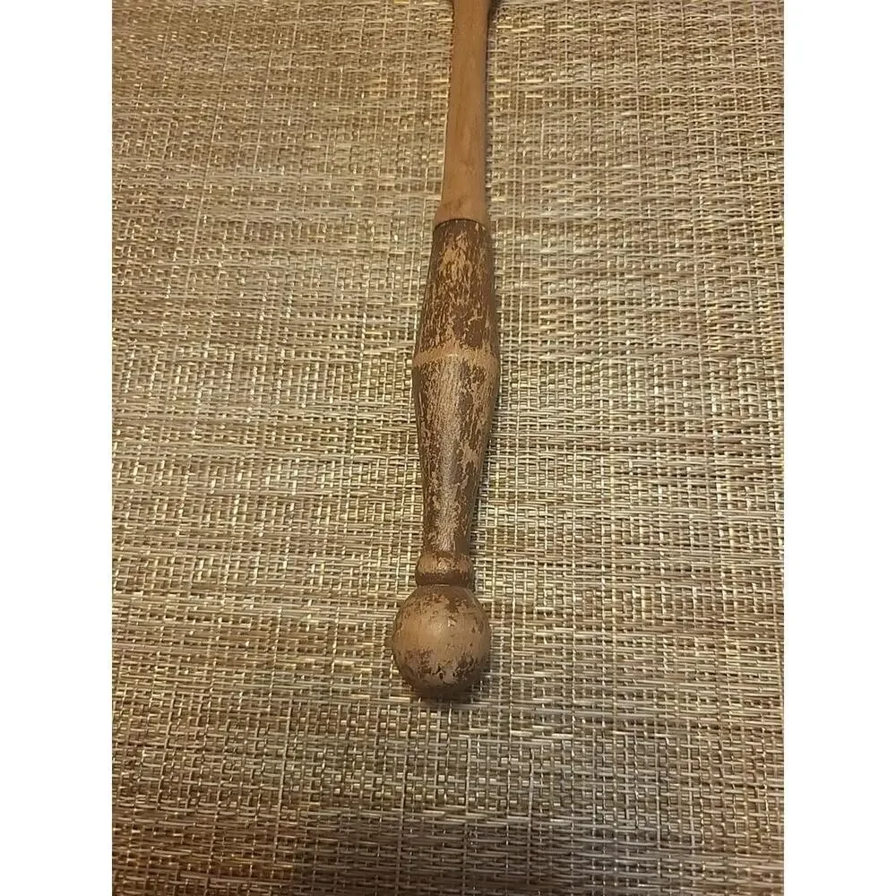 Vintage WOODEN SERVING FORK With Detail On Handle